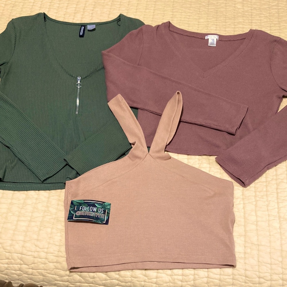 Three Top Bundle. 2 like new, one NWT, Size Medium